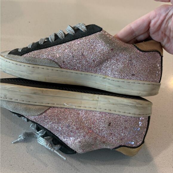 P448 Pink Glitter Sneakers size 37 - Picture 9 of 10